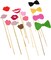 Photo Booth Props DIY Kit Dress-up Accessories Party Favors for Wedding Party Reunions Birthdays,60 pieces